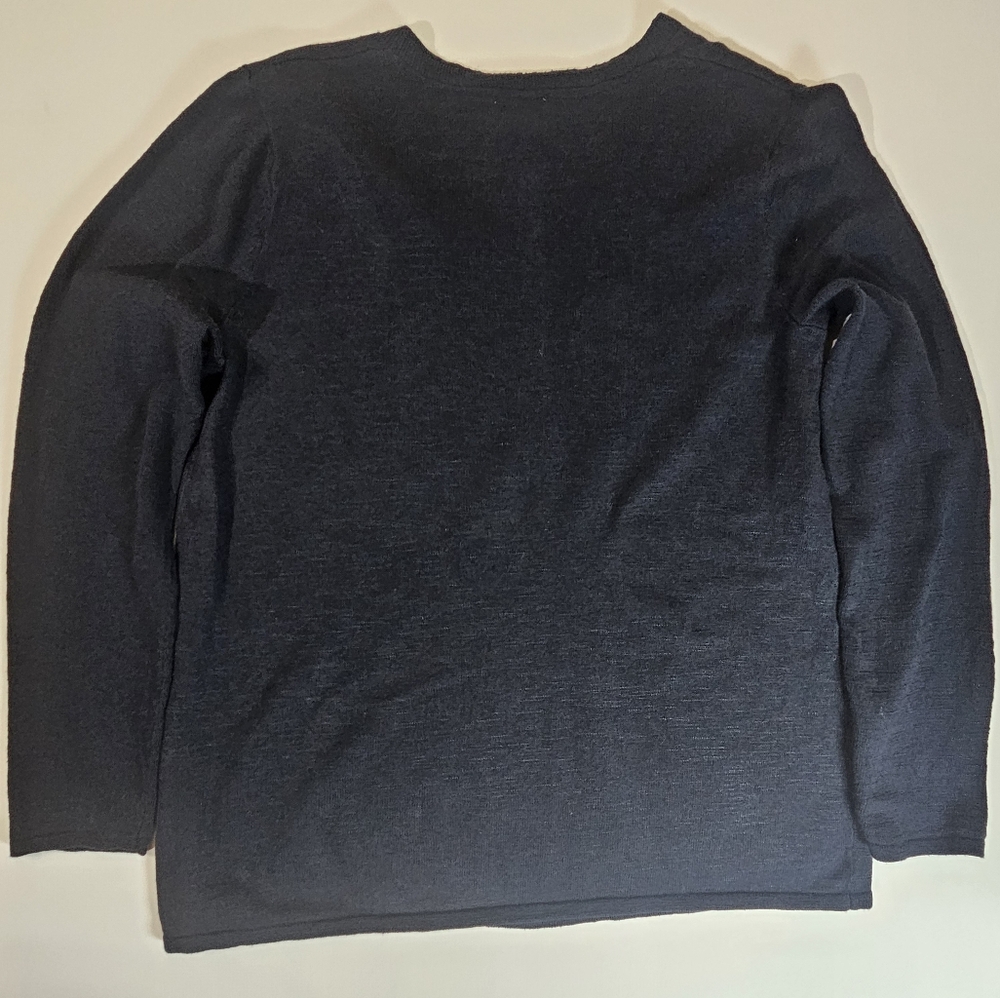 J. Jill Sweater Womens Size Small Navy Blue Fall Capsule Wardrobe Minimalist Top - Picture 6 of 6